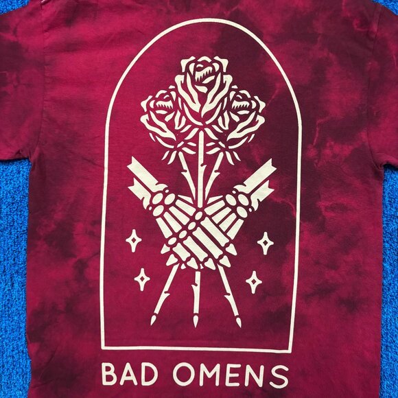 Bad Omens Ceremony Of Roses Red Tie-Dye Rock T-Shirt Size Medium - Picture 3 of 4